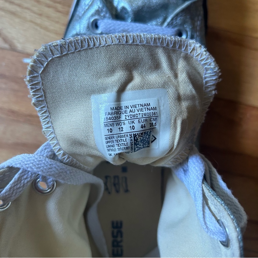 Sparkle blue ice Converse all star sneakers size 10mens - Picture 2 of 5